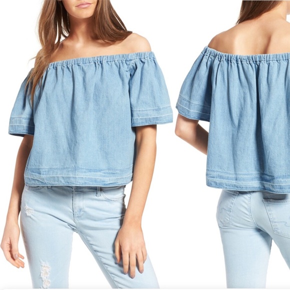 AG Adriano Goldschmied denim top - can be worn off the shoulder - Picture 2 of 9